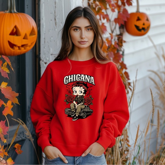 Chicana Betty Boop Sweatshirt - Picture 1 of 1